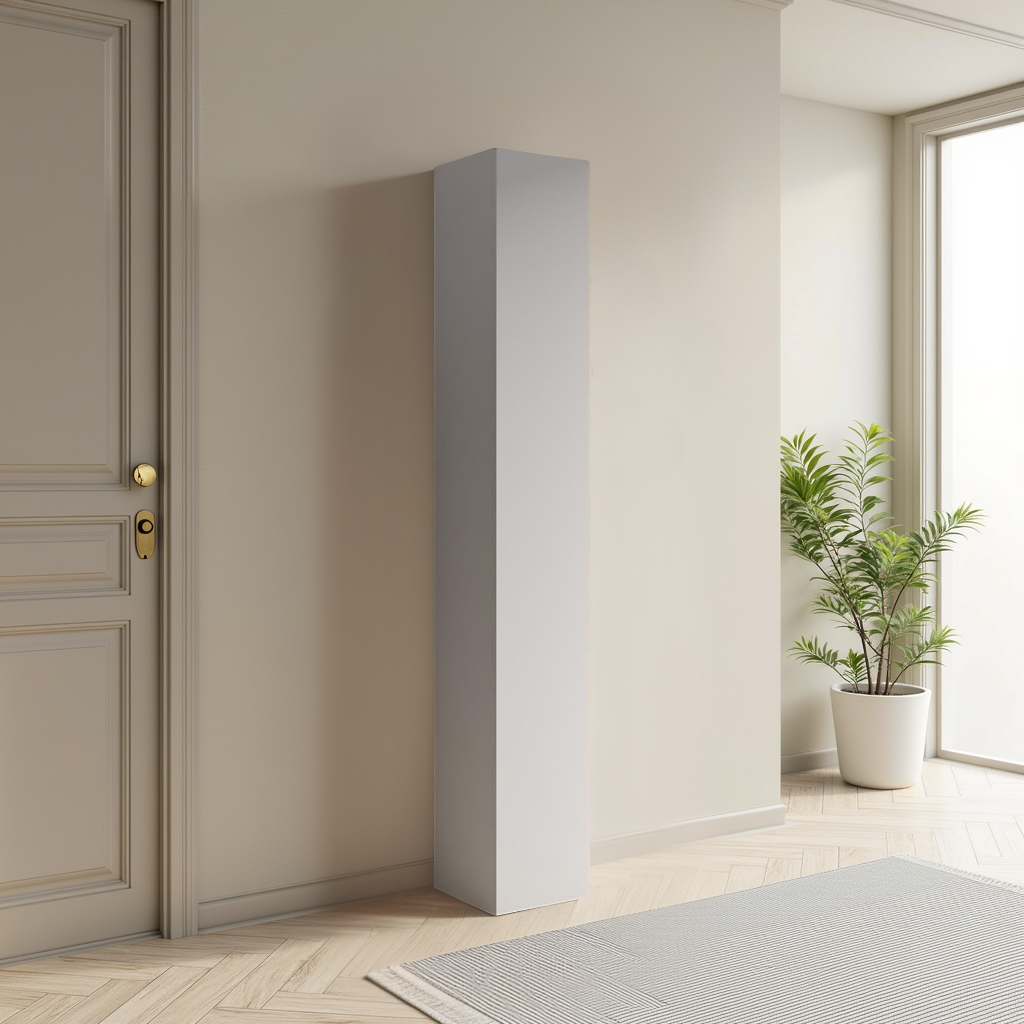Combo 28cm Slim Multipurpose Storage Cupboard - Light Chalk Grey COM-10-05 - FurniComp
