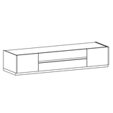 Chelsea 2 Door 2 Drawer Large Bronze and Mercure Oak TV Stand - FurniComp