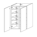 Chelsea 2 Door Bronze and Mercure Oak Large 25 Pair Shoe Storage Cupboard - FurniComp