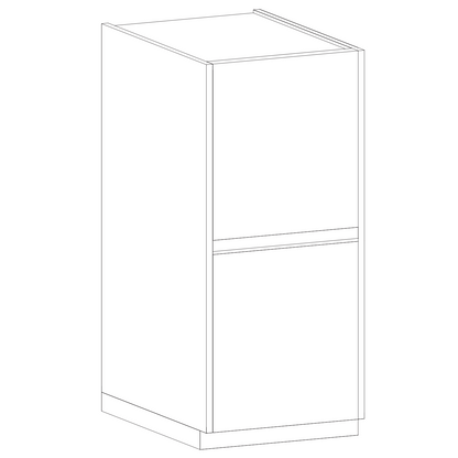 Chelsea 2 Door White Gloss and Cadiz Oak Tallboy Storage Cupboard - FurniComp