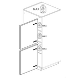 Chelsea 2 Door White Gloss and Mercure Oak Tallboy Storage Cupboard - FurniComp