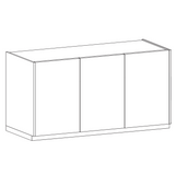 Chelsea 3 Door White Gloss and Cadiz Oak Sideboard - FurniComp