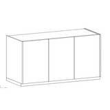 Chelsea 3 Door White Gloss and Mercure Oak Sideboard - FurniComp