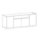 Chelsea 4 Door 1 Drawer Large Bronze and Mercure Oak Sideboard - FurniComp