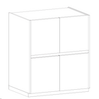 Chelsea 4 Door White Gloss and Cadiz Oak Tall Sideboard/Highboard - FurniComp