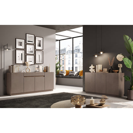 Chelsea 4 Door 1 Drawer Large Bronze and Mercure Oak Sideboard - FurniComp