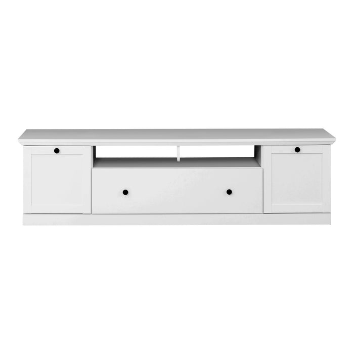 Cheshire 2 Door 1 Drawer Large White Country Style TV Stand - FurniComp