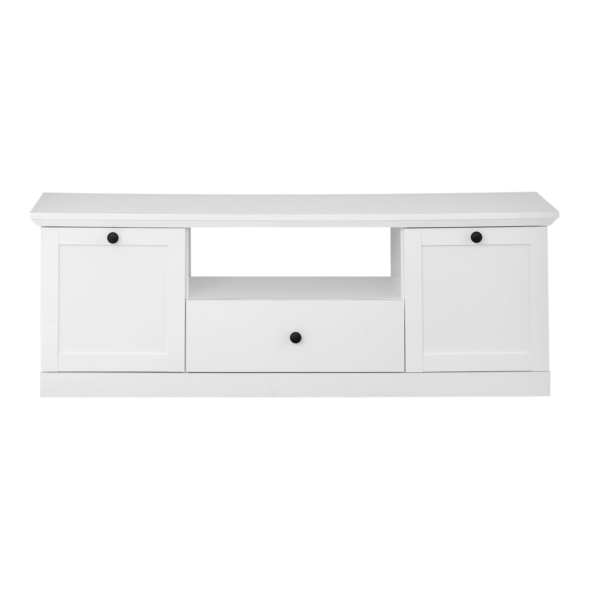 Cheshire 2 Door 1 Drawer Small White Country Style TV Stand - FurniComp