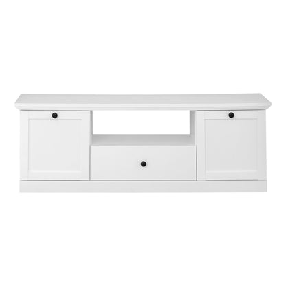 Cheshire 2 Door 1 Drawer Small White Country Style TV Stand - FurniComp