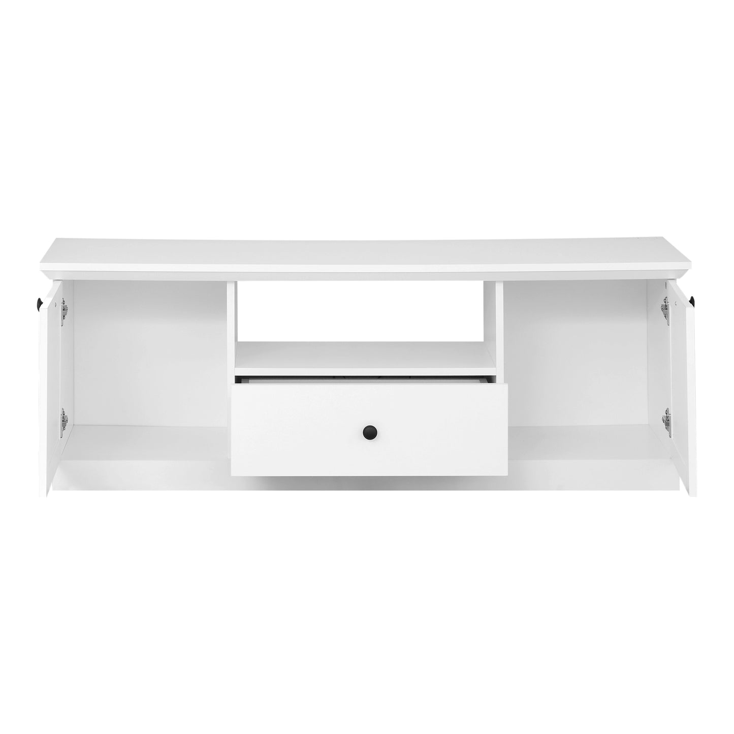 Cheshire 2 Door 1 Drawer Small White Country Style TV Stand - FurniComp