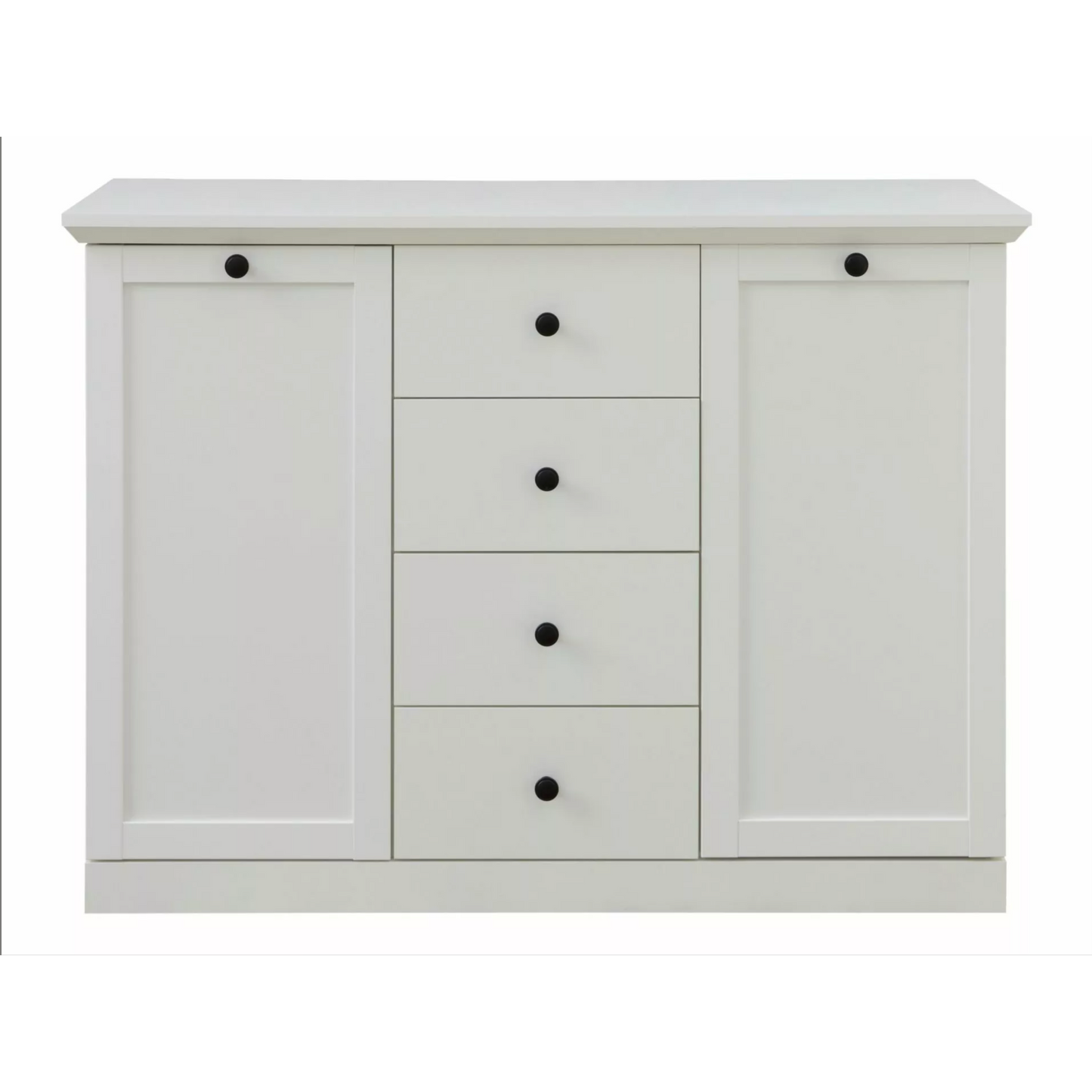 Cheshire 2 Door 4 Drawer 119cm Country Style White Sideboard - FurniComp