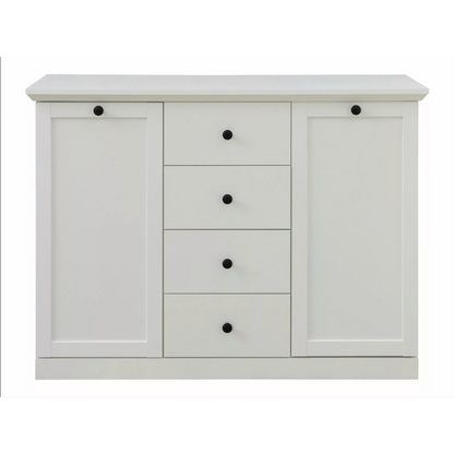 Cheshire 2 Door 4 Drawer 119cm Country Style White Sideboard - FurniComp