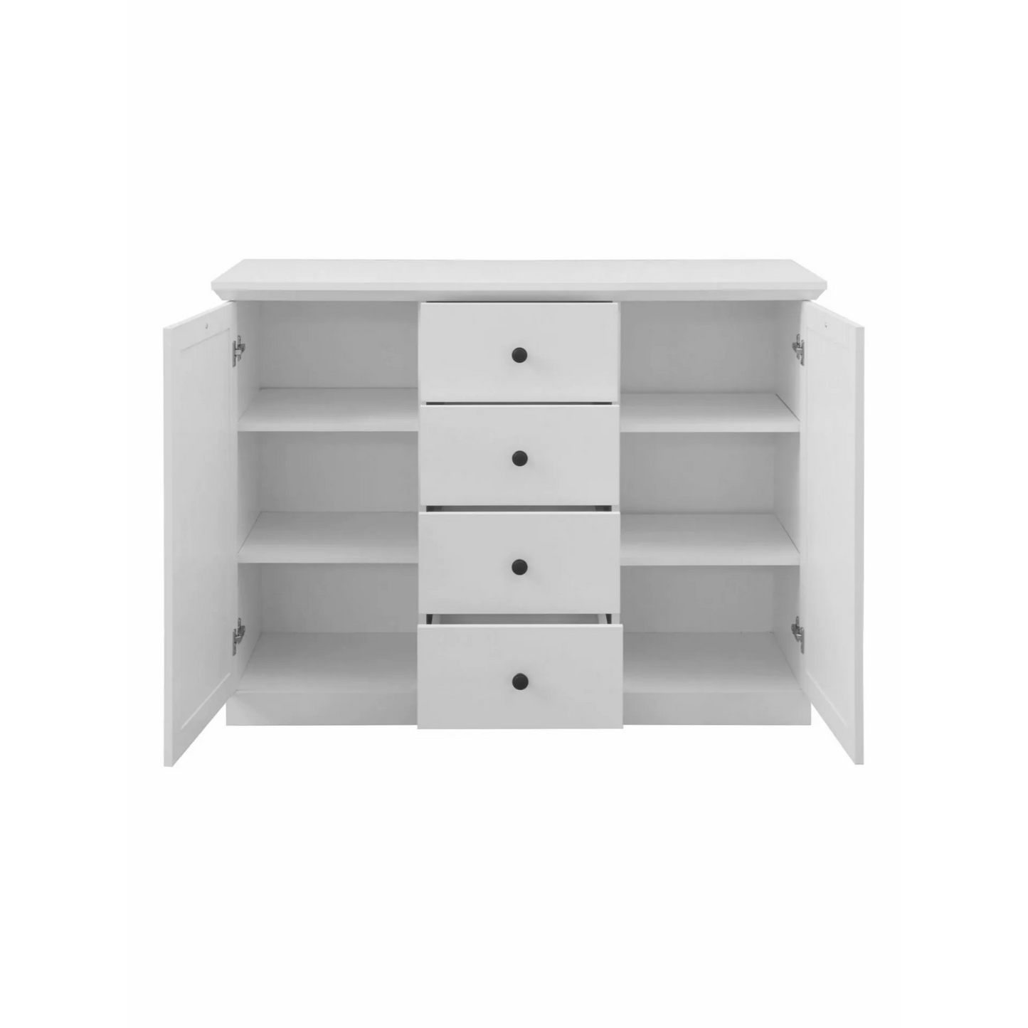 Cheshire 2 Door 4 Drawer 119cm Country Style White Sideboard - FurniComp