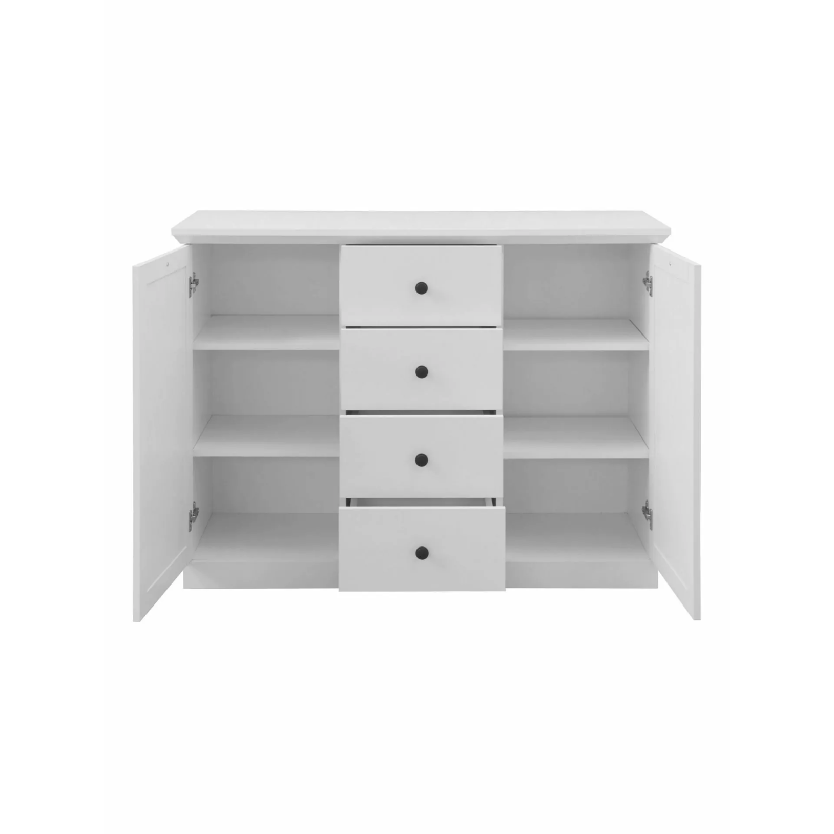 Cheshire 2 Door 4 Drawer 119cm Country Style White Sideboard - FurniComp