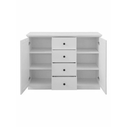 Cheshire 2 Door 4 Drawer 119cm Country Style White Sideboard - FurniComp