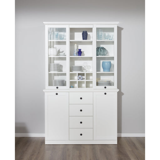 Cheshire 4 Door 4 Drawer White Country Style Large Display Cabinet - FurniComp
