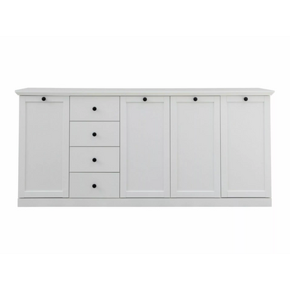 Cheshire 4 Door 4 Drawer White Country Style Large Sideboard - FurniComp