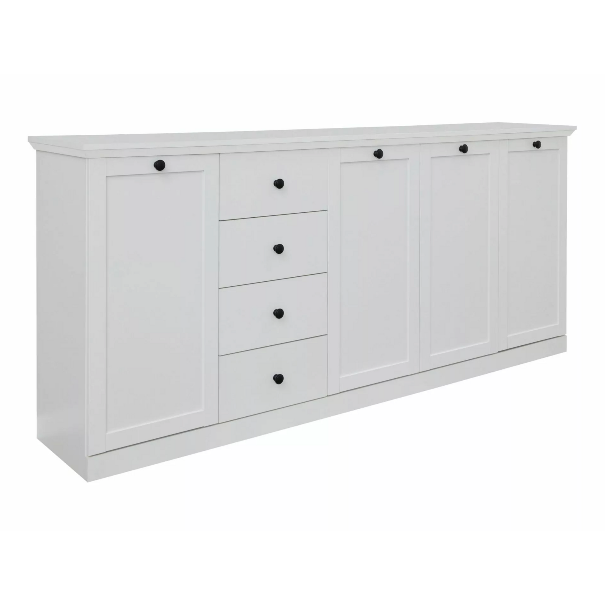 Cheshire 4 Door 4 Drawer White Country Style Large Sideboard - FurniComp