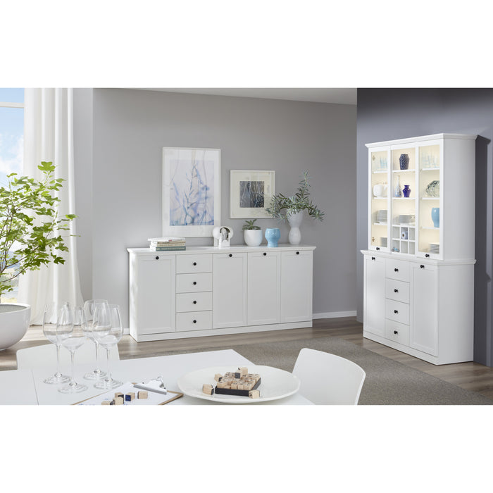 Cheshire 4 Door 4 Drawer White Country Style Large Sideboard - FurniComp