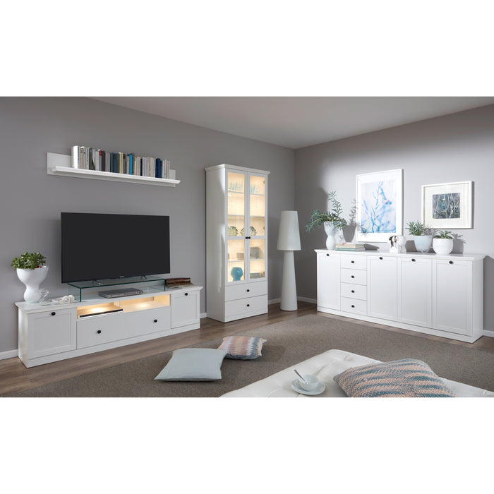 Cheshire 4 Door 4 Drawer White Country Style Large Sideboard - FurniComp