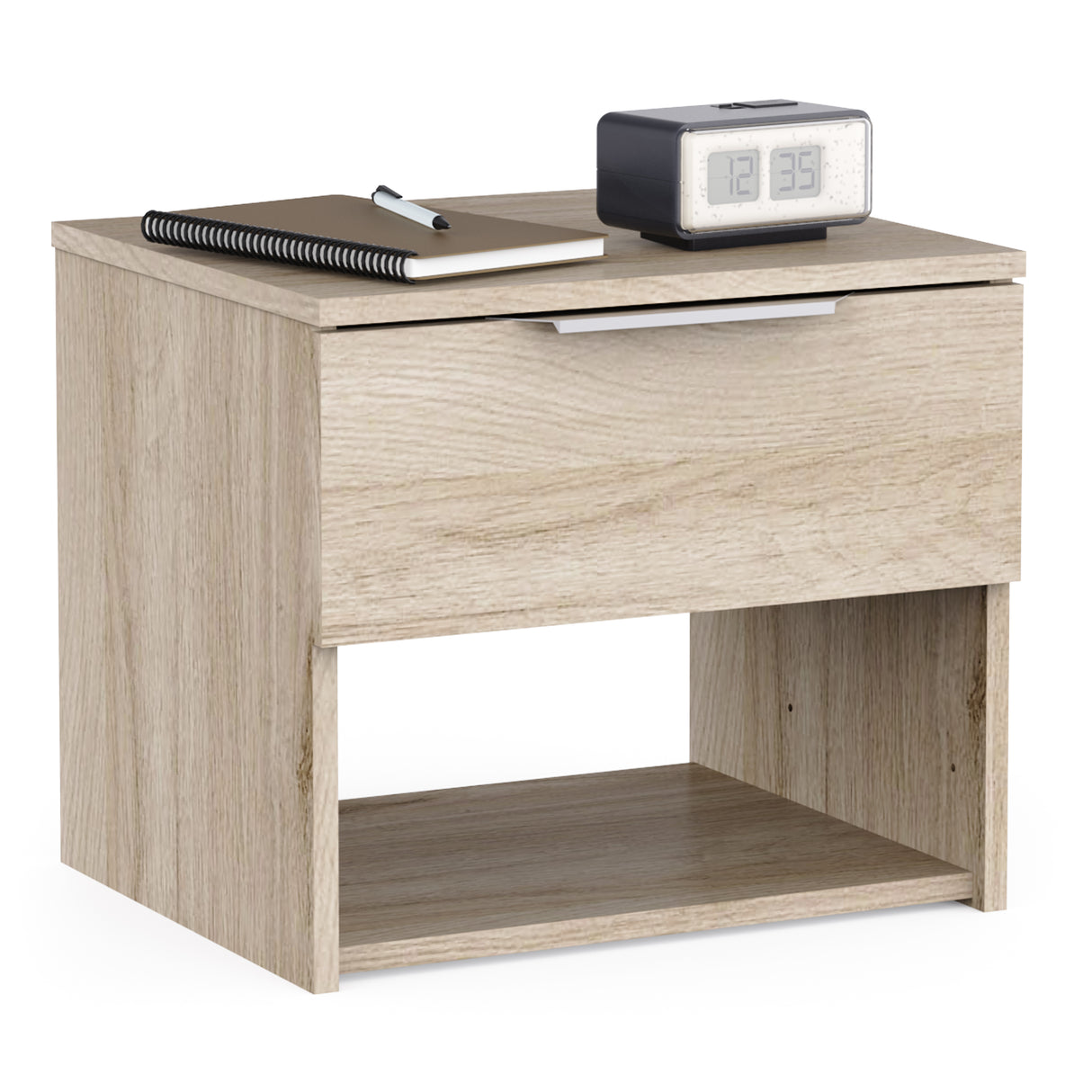 Chicago 1 Drawer Bedside Table - Kronberg Oak - FurniComp