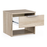Chicago 1 Drawer Bedside Table - Kronberg Oak - FurniComp