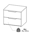 Chicago 2 Drawer Bedside Table - Matt White - FurniComp