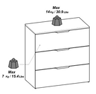 Chicago 3 Drawer 80cm Chest of Drawers - Matt White - FurniComp