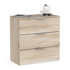 Chicago 3 Drawer 80cm Chest of Drawers - Kronberg Oak - FurniComp