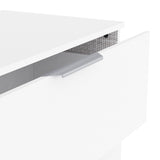 Chicago 3 Drawer 80cm Chest of Drawers - Matt White - FurniComp
