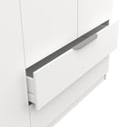 Chicago 4 Door 2 Drawer Space Saving 160cm Matt White Wardrobe - FurniComp