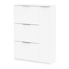 Chicago 4 Door 90cm Shoe Cabinet - Matt White - FurniComp