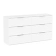 Chicago 6 Drawer 150cm Large Chest of Drawers - Matt White - FurniComp