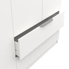 Chicago 8 Door 2 Drawer 160cm Matt White Space Saving Wardrobe - FurniComp