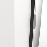 Chicago Matt White 2 Door 80cm Narrow Compact Mirrored Wardrobe - FurniComp
