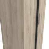 Chicago Oak Effect 2 Door 80cm Narrow Compact Wardrobe - FurniComp