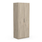 Chicago Oak Effect 2 Door 80cm Narrow Compact Wardrobe - FurniComp