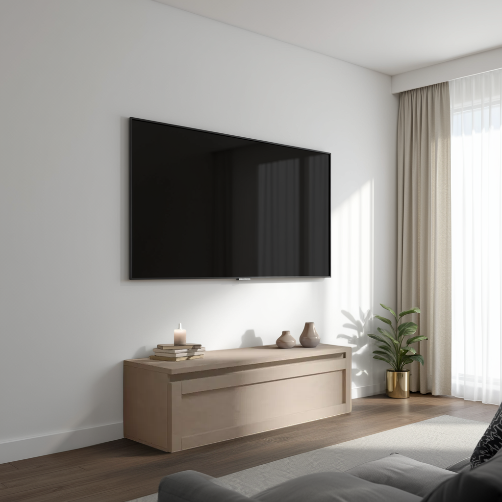 Combo 138cm 1 Drawer Framed TV Unit - Stone COM-01T-02 - FurniComp