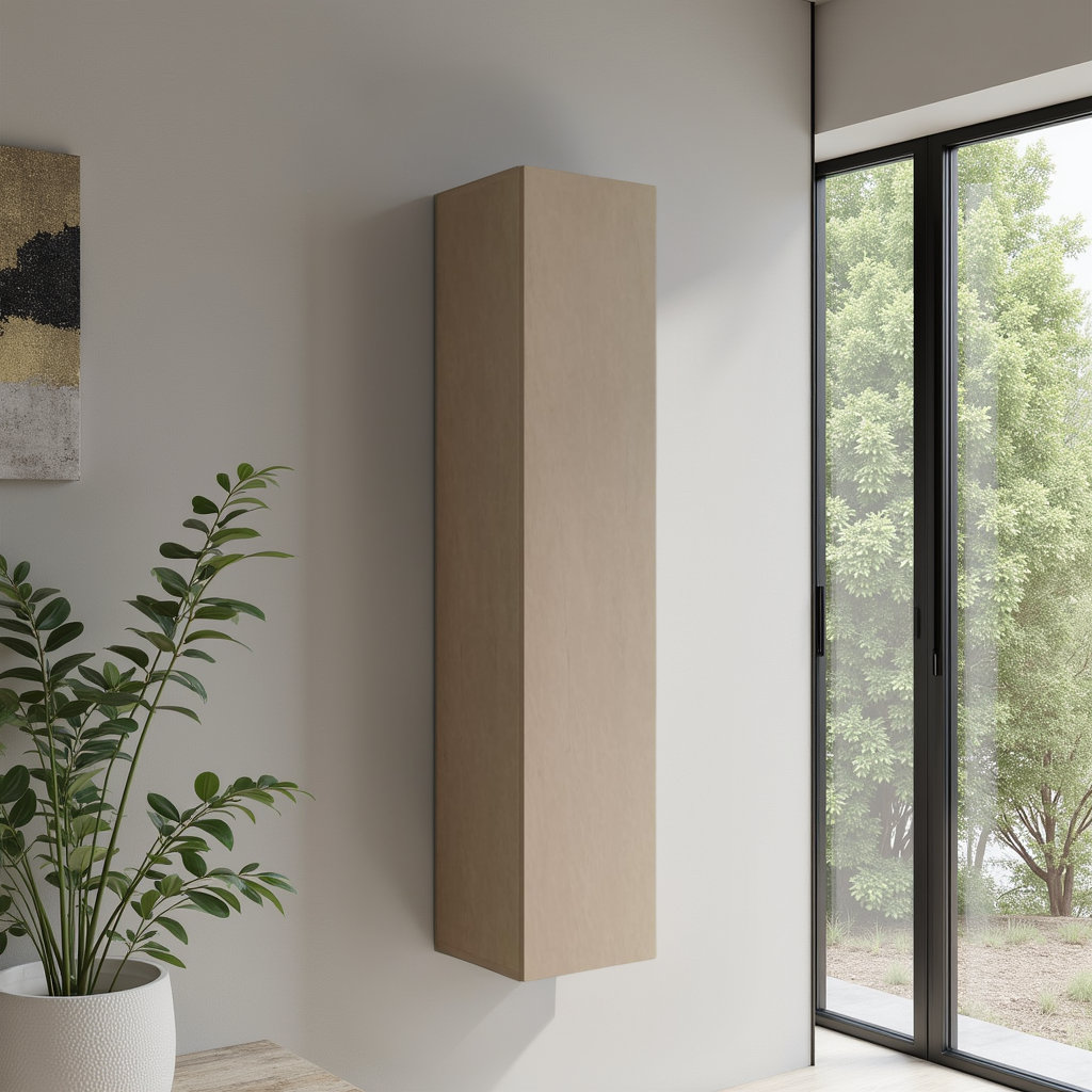 Combo 1 Door 29cm Multipurpose Wall Hung Tall Storage Unit - Stone COM-30-03 - FurniComp