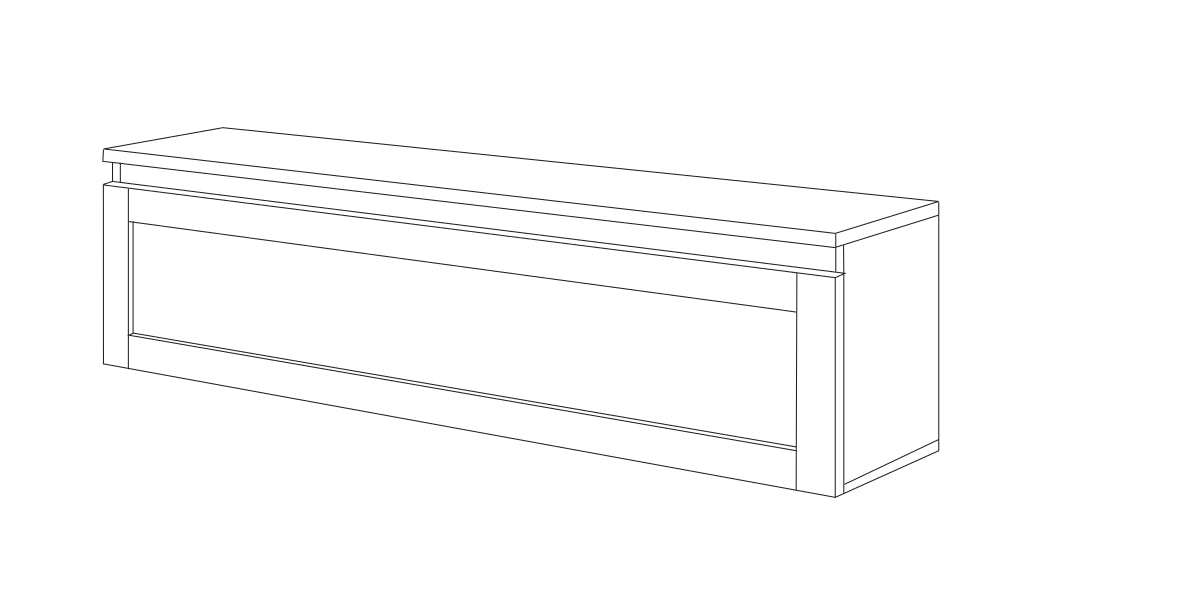 Combo 138cm 1 Drawer Framed TV Unit - Mercure Oak COM-01T-01 - FurniComp
