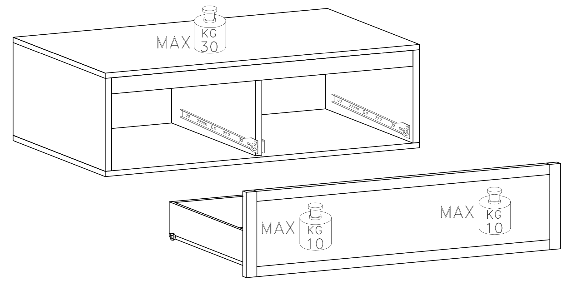 Combo 138cm 1 Drawer Framed TV Unit - Mercure Oak COM-01T-01 - FurniComp
