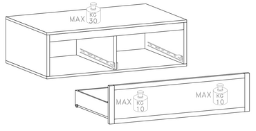 Combo 138cm 1 Drawer Framed TV Unit - Mercure Oak COM-01T-01 - FurniComp