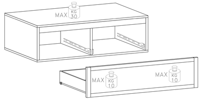 Combo 138cm 1 Drawer Framed TV Unit - Mercure Oak COM-01T-01 - FurniComp