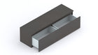 Combo Media Wall Entertainment Unit - Black Lava, Cadiz Oak & Travertine Stone - FurniComp