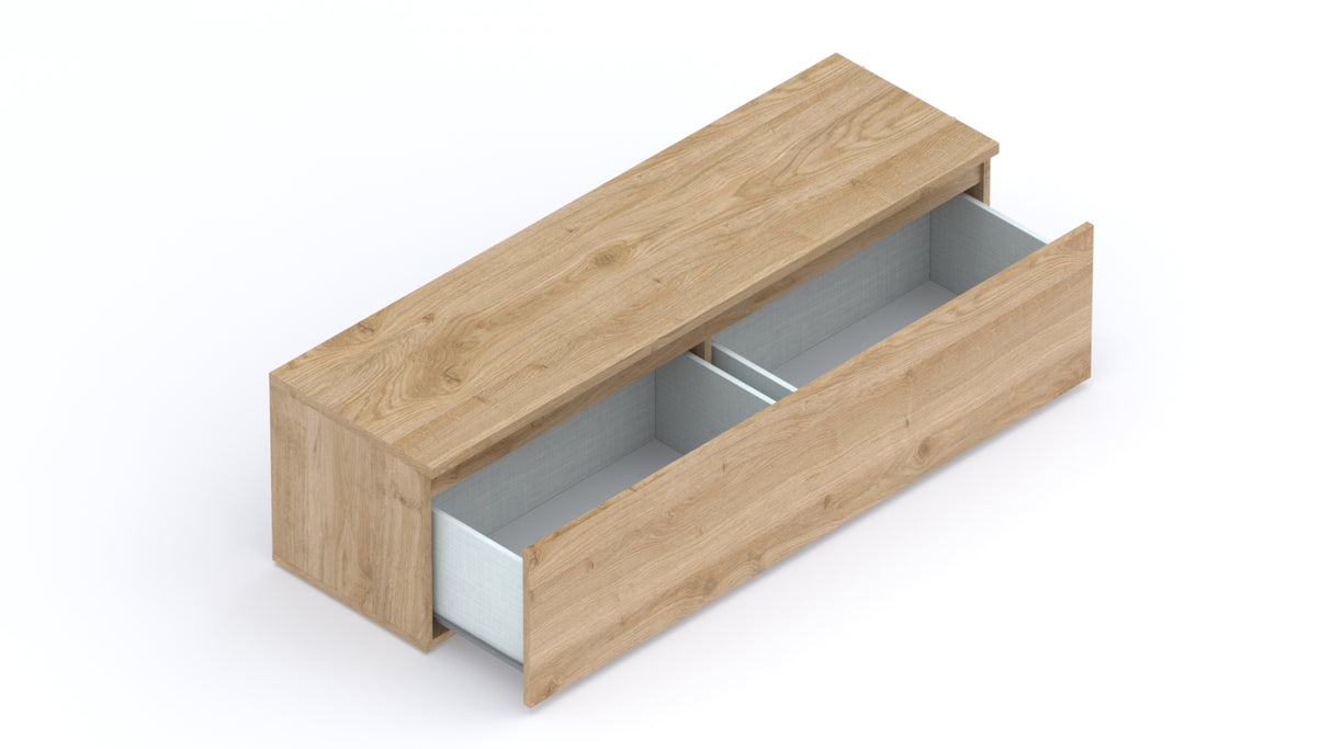 Combo 138cm 1 Drawer TV Unit - Cadiz Oak COM-01-09 - FurniComp