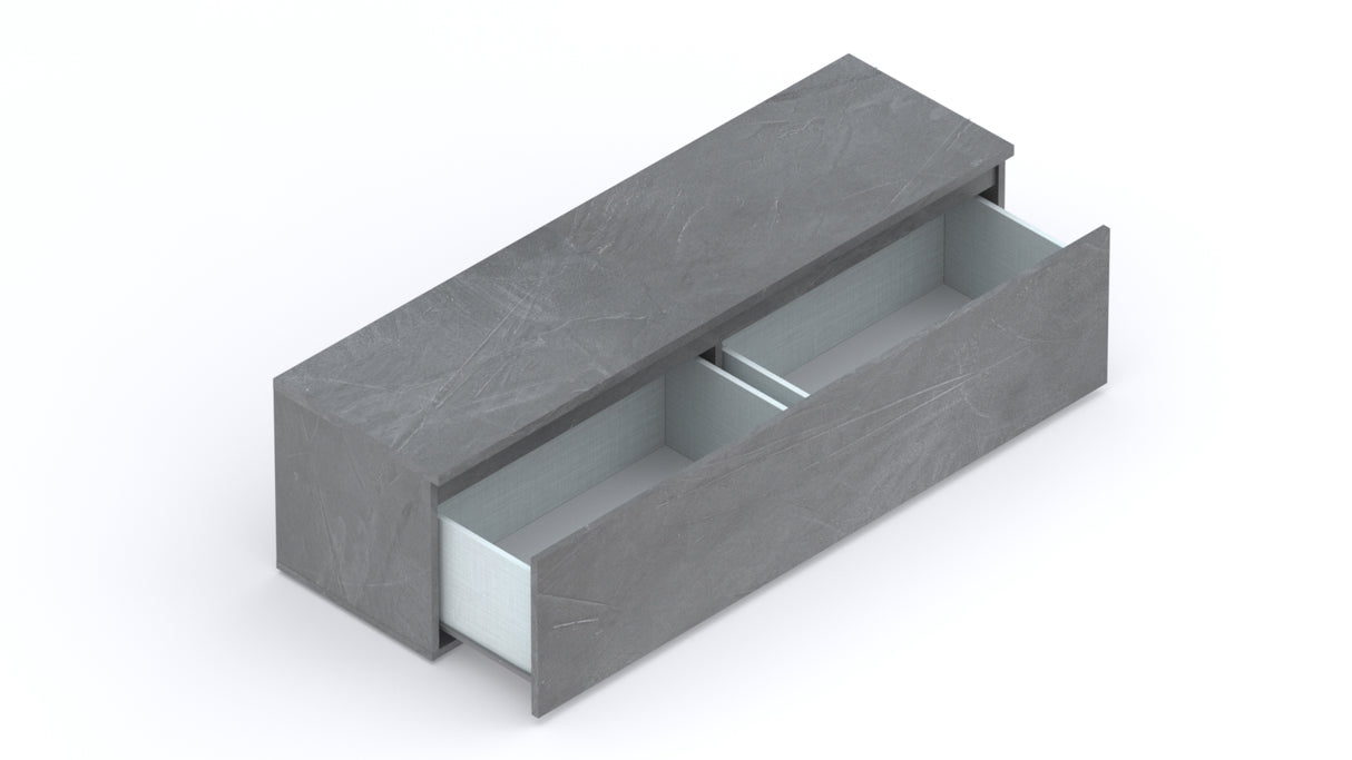 Combo 138cm 1 Drawer TV Unit - Lead Grey COM-01-08 - FurniComp