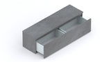 Combo 138cm 1 Drawer TV Unit - Lead Grey COM-01-08 - FurniComp