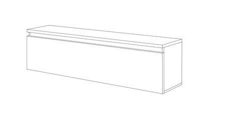 Combo 138cm 1 Drawer TV Unit - White Gloss - FurniComp
