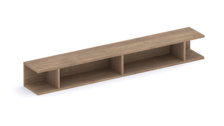 Combo Media Wall Entertainment Unit with Storage - Cashmere, Mercure Oak & Bronze - FurniComp