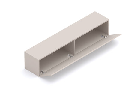 Combo Media Wall Entertainment Unit with Storage - Cashmere & Cadiz Oak - FurniComp